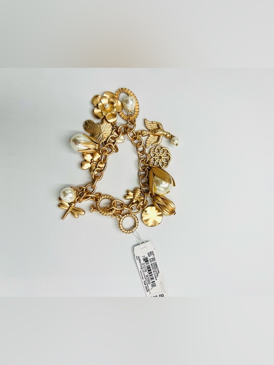 Source Unknown Jewelry - Gold-Tone Pearl Charm Bracelet